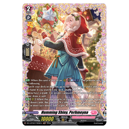 Humming Shiny, Perhmeyna DZ-LBT02/FR09EN card from the Cardfight!! Vanguard set Lyrical Monasterio Season of Wonders