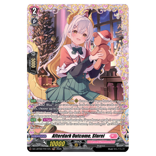 Afterdark Outcome, Sforei DZ-LBT02/FR11EN card from the Cardfight!! Vanguard set Lyrical Monasterio Season of Wonders