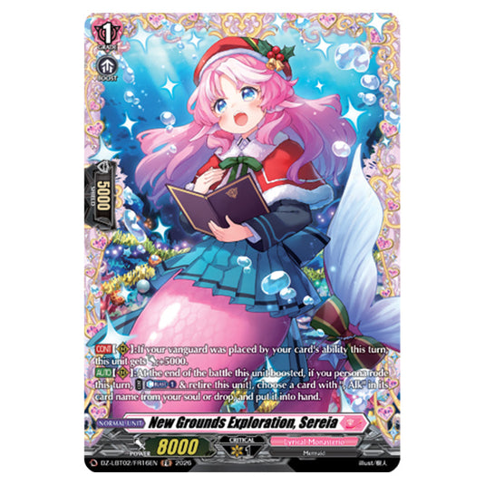 New Grounds Exploration, Sereia DZ-LBT02/FR16EN card from the Cardfight!! Vanguard set Lyrical Monasterio Season of Wonders