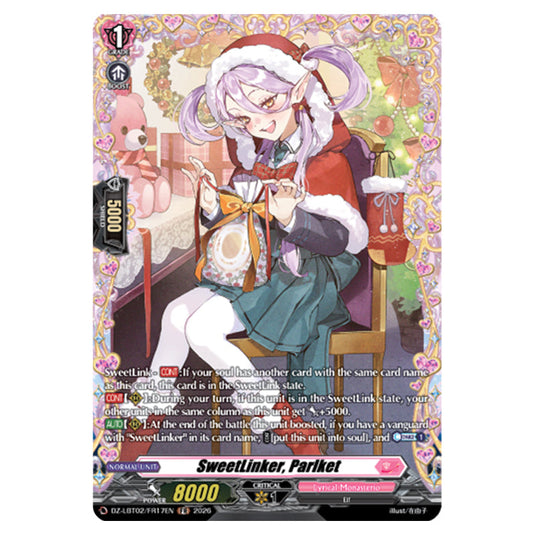 SweetLinker, Parlket DZ-LBT02/FR17EN card from the Cardfight!! Vanguard set Lyrical Monasterio Season of Wonders