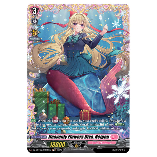 Heavenly Flowers Diva, Neigeu DZ-LBT02/FR25EN card from the Cardfight!! Vanguard set Lyrical Monasterio Season of Wonders