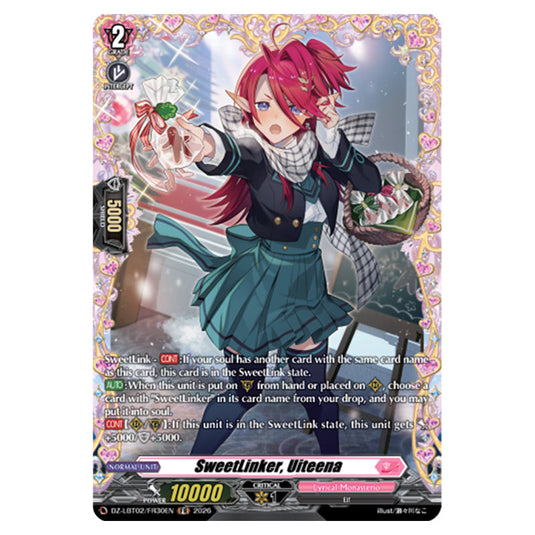 SweetLinker, Uiteena DZ-LBT02/FR30EN card from the Cardfight!! Vanguard set Lyrical Monasterio Season of Wonders