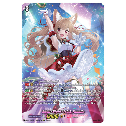 Sa!nt×N!ght×Tr!ck, Fenelle DZ-LBT02/LSR04EN card from the Cardfight!! Vanguard set Lyrical Monasterio Season of Wonders