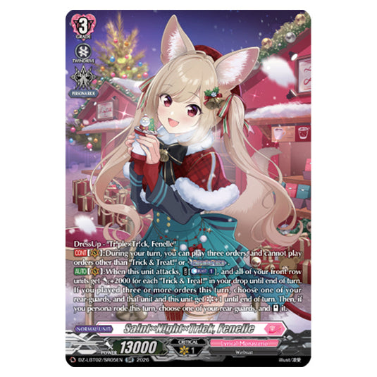 Sa!nt×N!ght×Tr!ck, Fenelle DZ-LBT02/SR05EN card from the Cardfight!! Vanguard set Lyrical Monasterio Season of Wonders