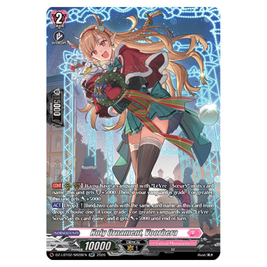 Holy Ornament, Voorbera DZ-LBT02/SR28EN card from the Cardfight!! Vanguard set Lyrical Monasterio Season of Wonders