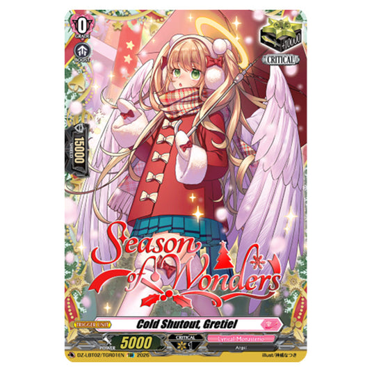 Cold Shutout, Gretiel DZ-LBT02/TGR01EN card from the Cardfight!! Vanguard set Lyrical Monasterio Season of Wonders