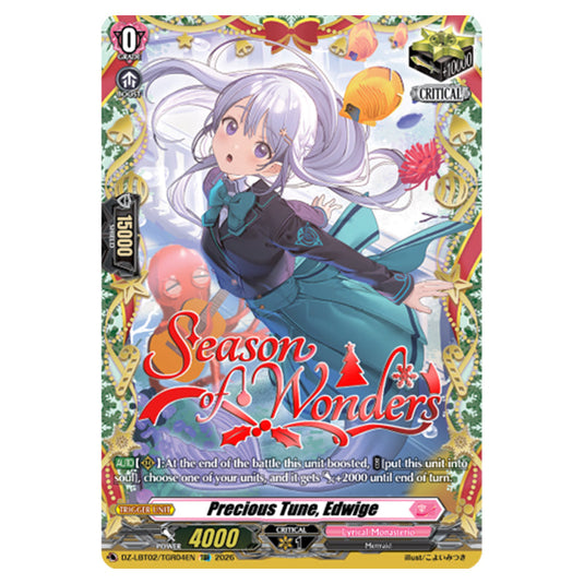 Precious Tune, Edwige DZ-LBT02/TGR04EN card from the Cardfight!! Vanguard set Lyrical Monasterio Season of Wonders