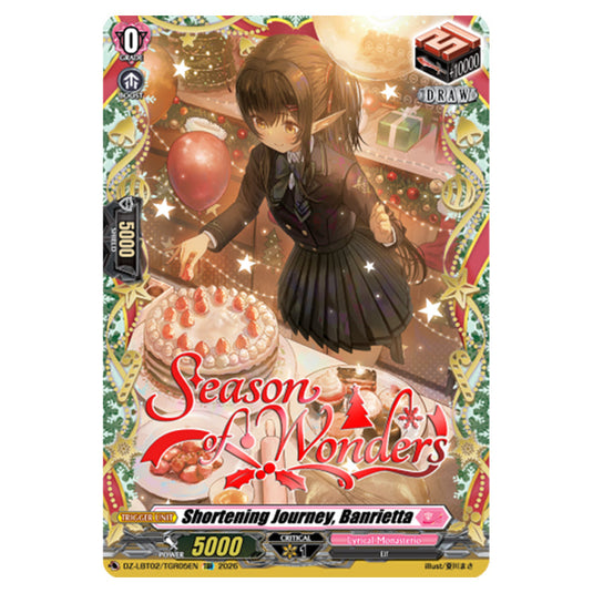 Shortening Journey, Banrietta DZ-LBT02/TGR05EN card from the Cardfight!! Vanguard set Lyrical Monasterio Season of Wonders
