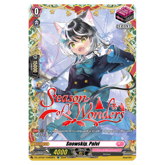 Snowskip, Palvi DZ-LBT02/TGR08EN card from the Cardfight!! Vanguard set Lyrical Monasterio Season of Wonders