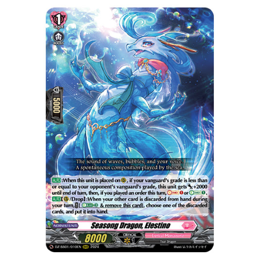 Seasong, Elestino DZ-SS01/010EN card from the Cardfight!! Vanguard set Festival Booster 2024