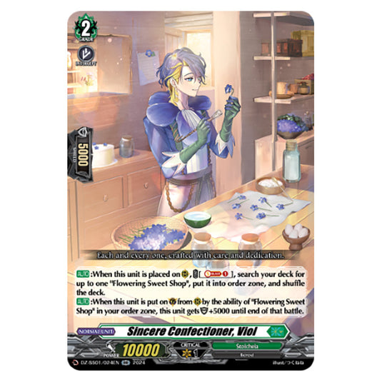 Sincere Confectioner, Viol DZ-SS01/024EN card from the Cardfight!! Vanguard set Festival Booster 2024