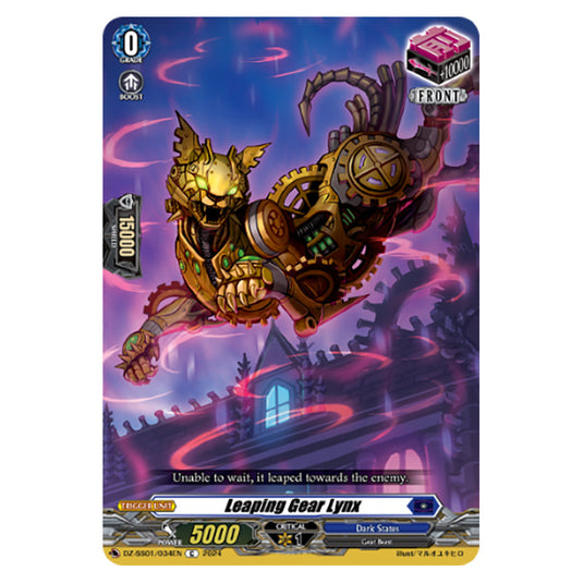 Leaping Gear Lynx DZ-SS01/034EN card from the Cardfight!! Vanguard set Festival Booster 2024