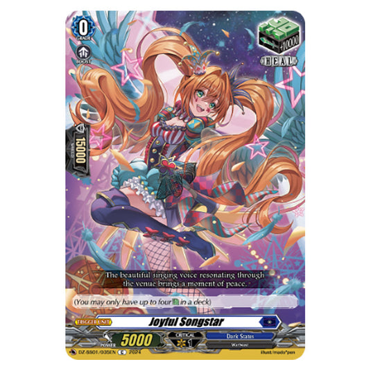 Joyful Songstar DZ-SS01/035EN card from the Cardfight!! Vanguard set Festival Booster 2024