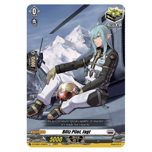 Blitz Pilot, Jagt DZ-SS01/036EN card from the Cardfight!! Vanguard set Festival Booster 2024