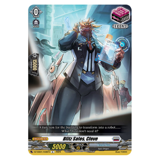 Blitz Sales, Cleve DZ-SS01/038EN card from the Cardfight!! Vanguard set Festival Booster 2024