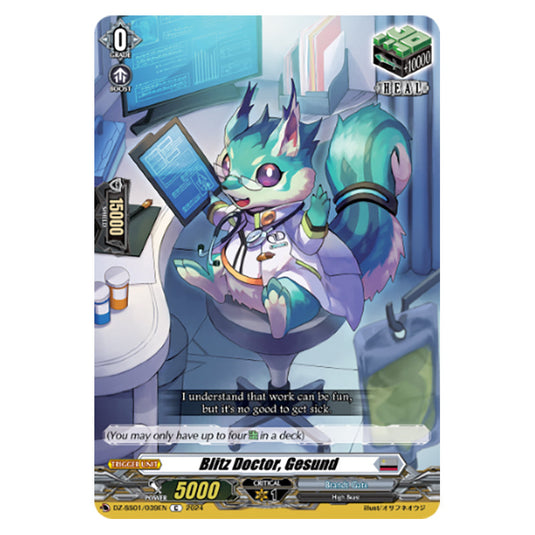 Blitz Doctor, Gesund DZ-SS01/039EN card from the Cardfight!! Vanguard set Festival Booster 2024