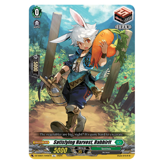 Satisfying Harvest, Rabbirit DZ-SS01/045EN card from the Cardfight!! Vanguard set Festival Booster 2024