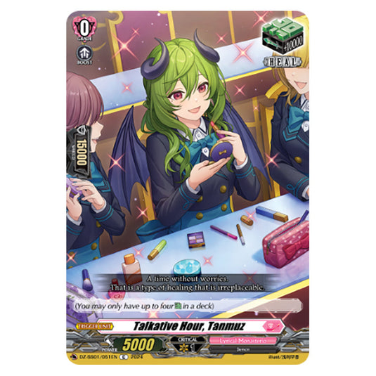 Talkative Hour, Tanmuz DZ-SS01/051EN card from the Cardfight!! Vanguard set Festival Booster 2024