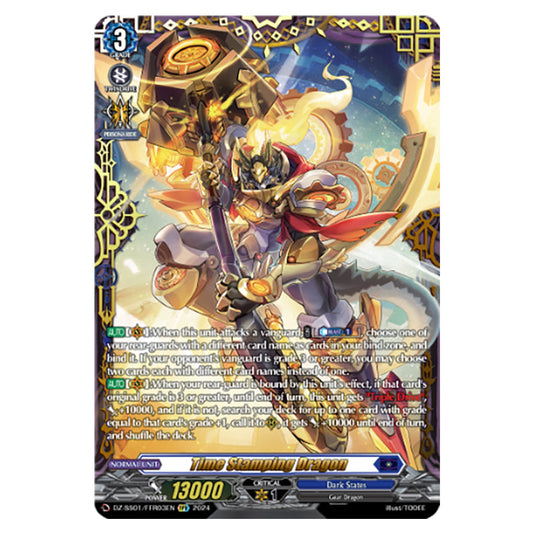 Time Stamping Dragon DZ-SS01/FFR03EN card from the Cardfight!! Vanguard set Festival Booster 2024