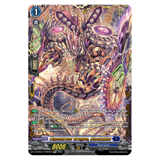 Timeturner Dragon, Clockwize DZ-SS01/FFR04EN card from the Cardfight!! Vanguard set Festival Booster 2024