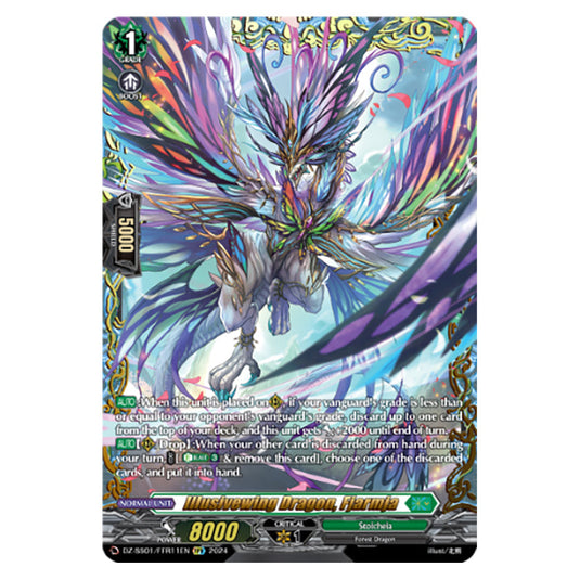 Illusivewing Dragon, Fjarmja DZ-SS01/FFR11EN card from the Cardfight!! Vanguard set Festival Booster 2024