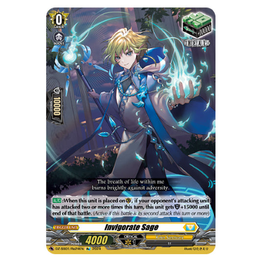 Invigorate Sage DZ-SS01/Re24EN card from the Cardfight!! Vanguard set Festival Booster 2024