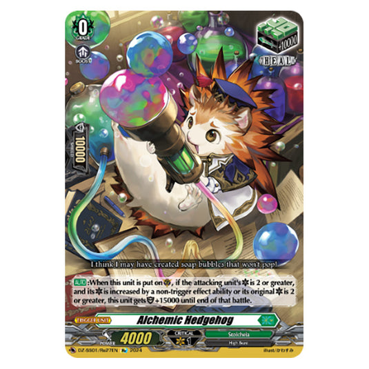 Alchemic Hedgehog DZ-SS01/Re27EN card from the Cardfight!! Vanguard set Festival Booster 2024