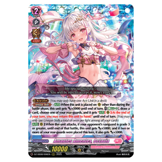 Amantes Amentes, Octavia DZ-SS08/006EN card from the Cardfight!! Vanguard set Festival Booster 2025