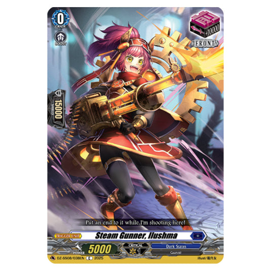 Steam Gunner, Ilushma DZ-SS08/038EN card from the Cardfight!! Vanguard set Festival Booster 2025
