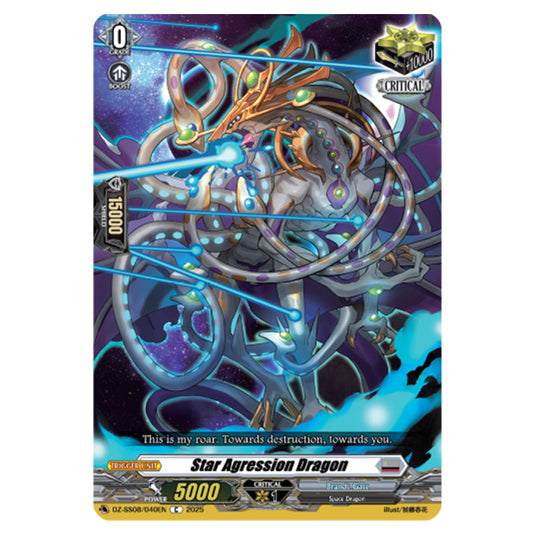 Star Agression Dragon DZ-SS08/040EN card from the Cardfight!! Vanguard set Festival Booster 2025