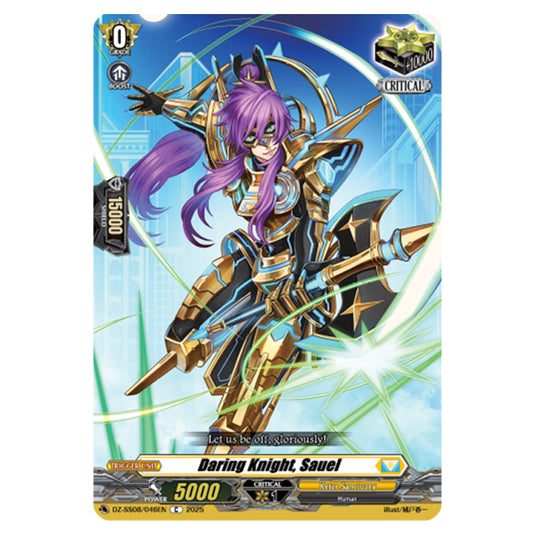 Daring Knight, Sauel DZ-SS08/046EN card from the Cardfight!! Vanguard set Festival Booster 2025