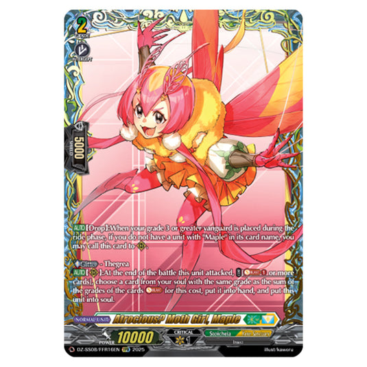 Atrocious? Moth Girl, Maple DZ-SS08/FFR16EN card from the Cardfight!! Vanguard set Festival Booster 2025