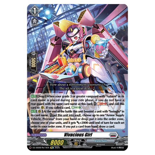 Vivacious Girl DZ-SS08/Re15EN card from the Cardfight!! Vanguard set Festival Booster 2025
