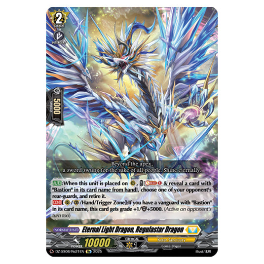Eternal Light Dragon, Regulastar Dragon DZ-SS08/Re21EN card from the Cardfight!! Vanguard set Festival Booster 2025