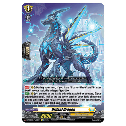 Ordeal Dragon DZ-SS08/Re23EN card from the Cardfight!! Vanguard set Festival Booster 2025