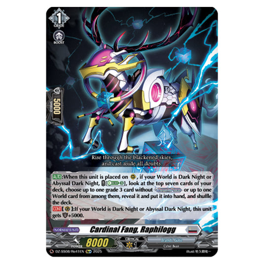 Cardinal Fang, Raphilogg DZ-SS08/Re41EN card from the Cardfight!! Vanguard set Festival Booster 2025