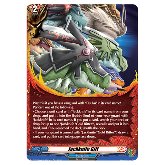 Jackknife Gift DZ-TB01/025EN card from the Cardfight!! Vanguard set Future Card Buddyfight