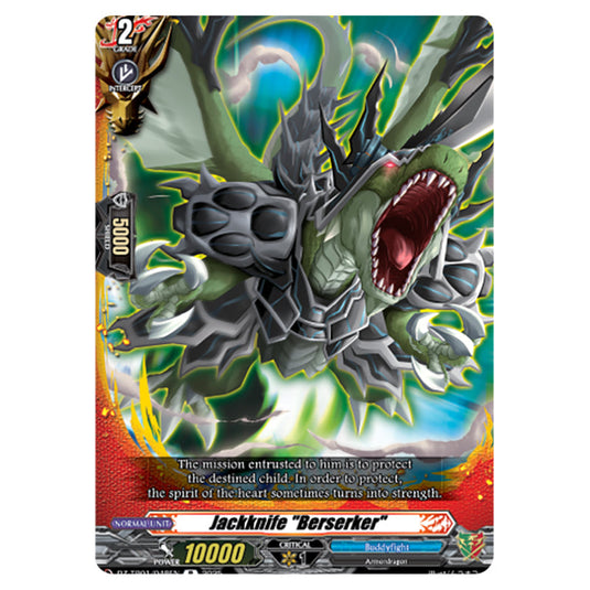 Jackknife "Berserker" DZ-TB01/048EN card from the Cardfight!! Vanguard set Future Card Buddyfight