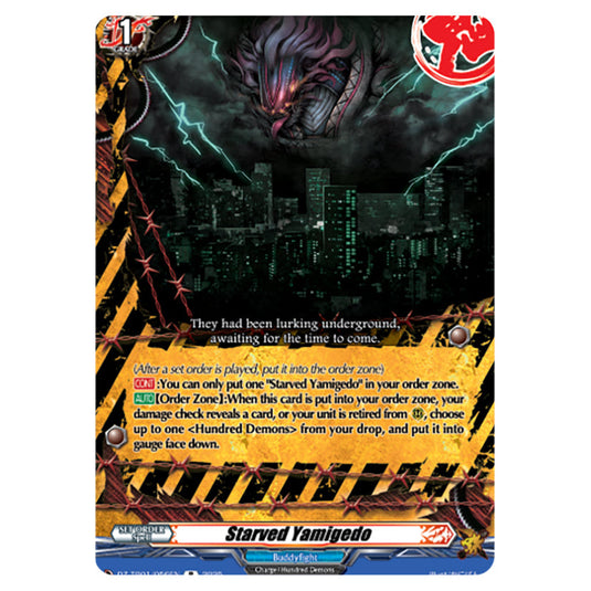 Starved Yamigedo DZ-TB01/056EN card from the Cardfight!! Vanguard set Future Card Buddyfight