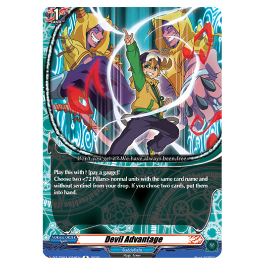 Devil Advantage DZ-TB01/059EN card from the Cardfight!! Vanguard set Future Card Buddyfight