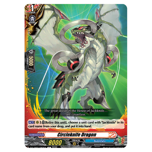 Circleknife Dragon DZ-TB01/082EN card from the Cardfight!! Vanguard set Future Card Buddyfight