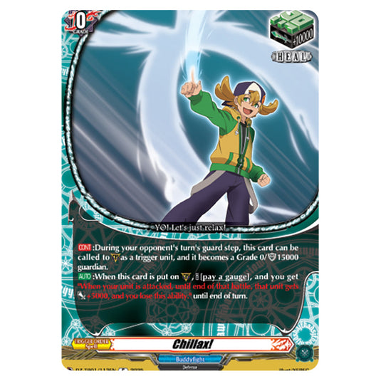 Chillax! DZ-TB01/113EN card from the Cardfight!! Vanguard set Future Card Buddyfight