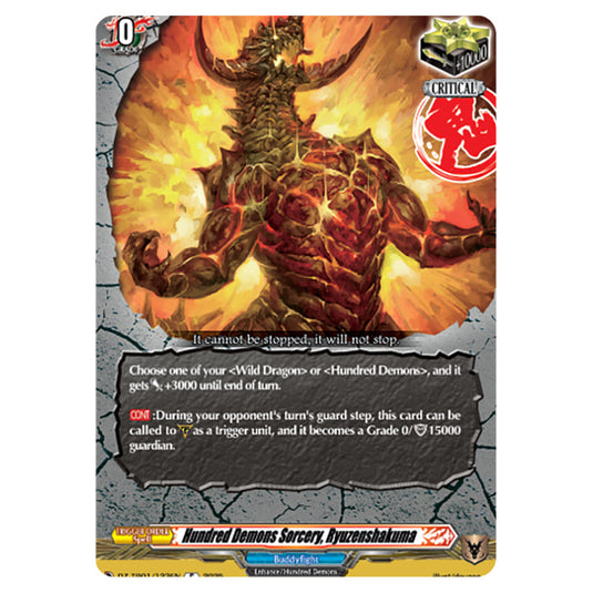 Hundred Demons Sorcery, Ryuzenshakuma DZ-TB01/123EN card from the Cardfight!! Vanguard set Future Card Buddyfight