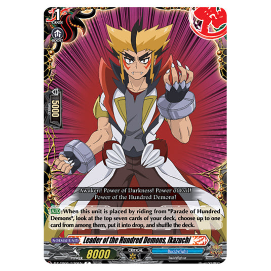 Leader of the Hundred Demons, Ikazuchi DZ-TB01/130EN card from the Cardfight!! Vanguard set Future Card Buddyfight