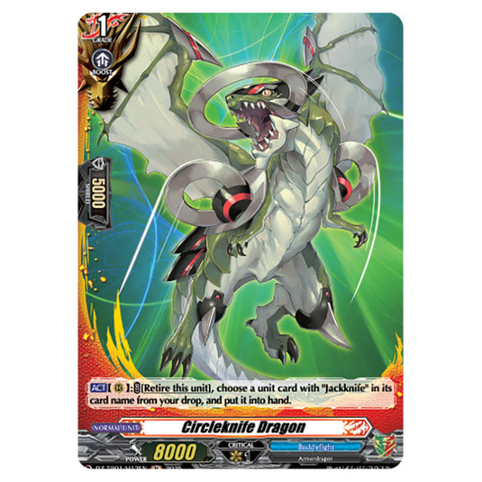 Circleknife Dragon DZ-TB01/H13EN card from the Cardfight!! Vanguard set Future Card Buddyfight
