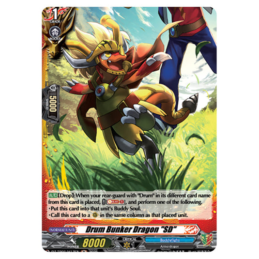Drum Bunker Dragon "SD" DZ-TB01/H17EN card from the Cardfight!! Vanguard set Future Card Buddyfight