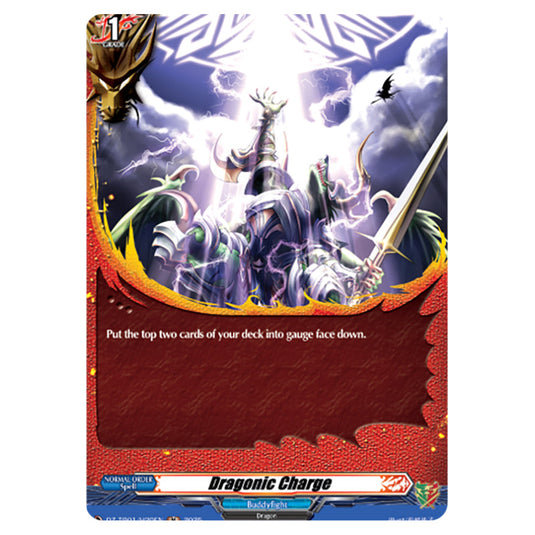 Dragonic Charge DZ-TB01/H20EN card from the Cardfight!! Vanguard set Future Card Buddyfight