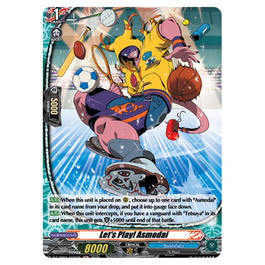 Let's Play! Asmodai DZ-TB01/H31EN card from the Cardfight!! Vanguard set Future Card Buddyfight