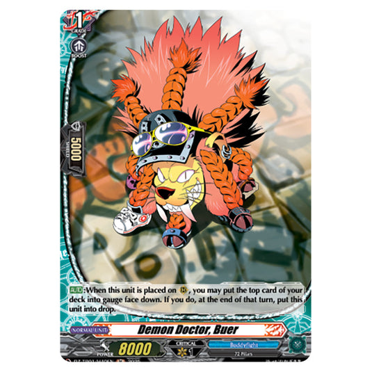 Demon Doctor, Buer DZ-TB01/H40EN card from the Cardfight!! Vanguard set Future Card Buddyfight