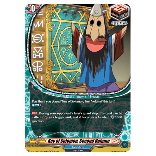 Key of Solomon, Second Volume DZ-TB01/H47EN card from the Cardfight!! Vanguard set Future Card Buddyfight